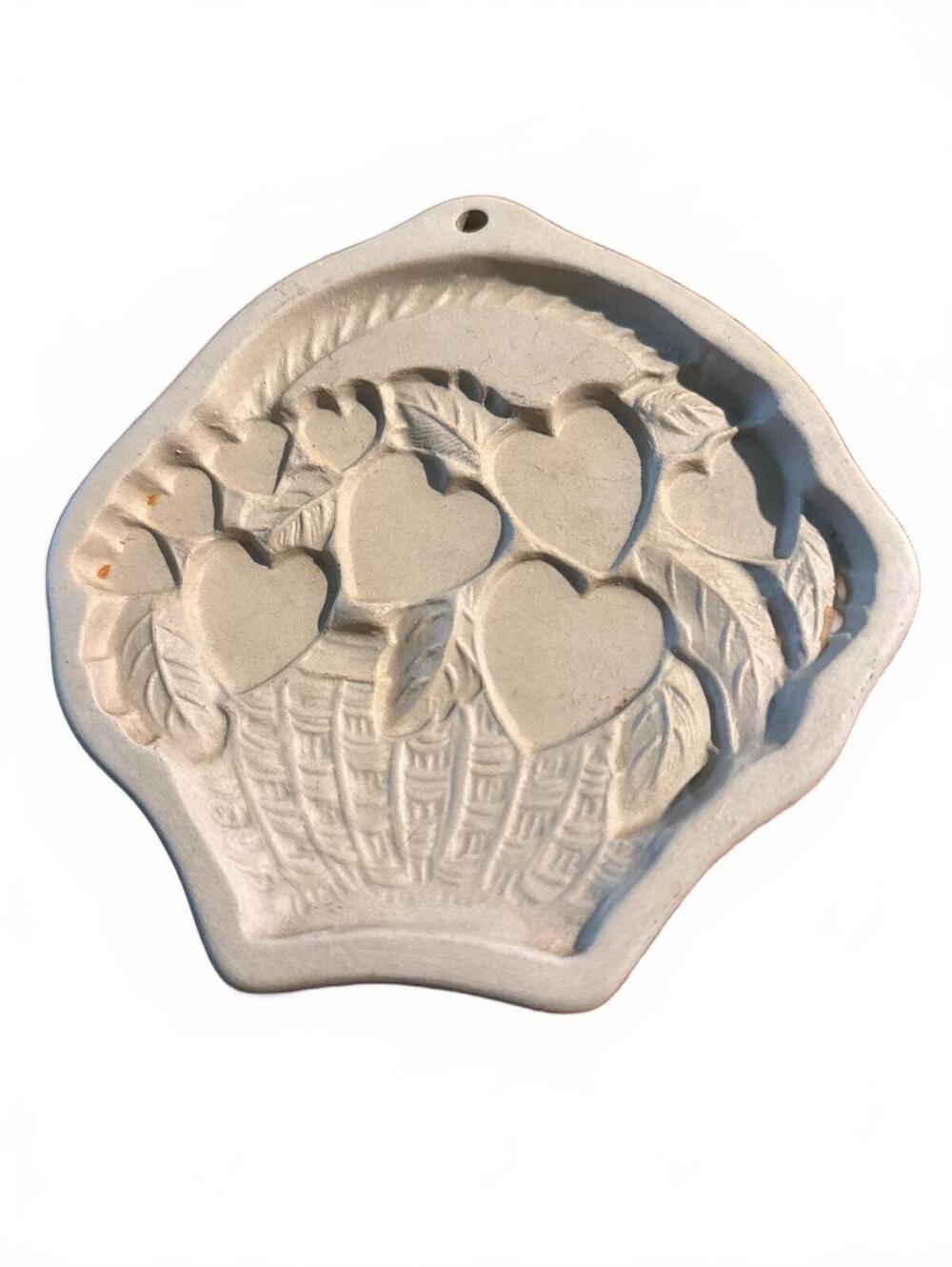 1992 Brown Bag Cookie Art Wall Hanging Basket with Hearts